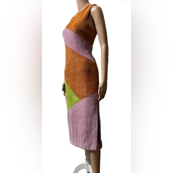 Hutch Jordy Dress Copper Colorblock Chenille Knit Dress Size S NWoT - Picture 9 of 16